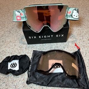 686 smarty google hello kitty snowboard ski